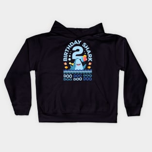 Birthday Shark Doo Doo 2nd Birthday Gift Kids Hoodie